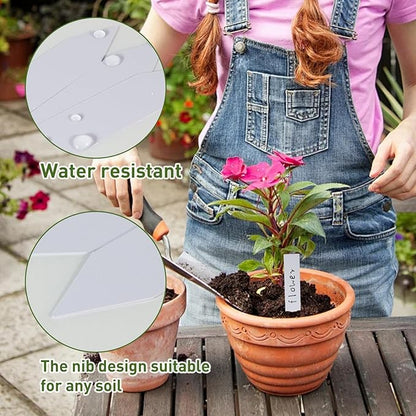 Garden Plant Labels, 4 Inch Plastic Stakes, 42 Pack, Name Tags for Seedlings and Outdoor Plants