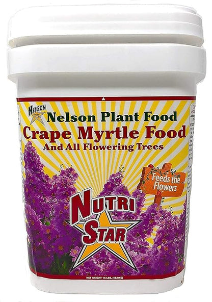 Crape Myrtle & All Flowering Trees Desert Willow Mimosa Orchid Tree Indoor Outdoor Container Grown Granular Fertilizer NutriStar (15 lb.)