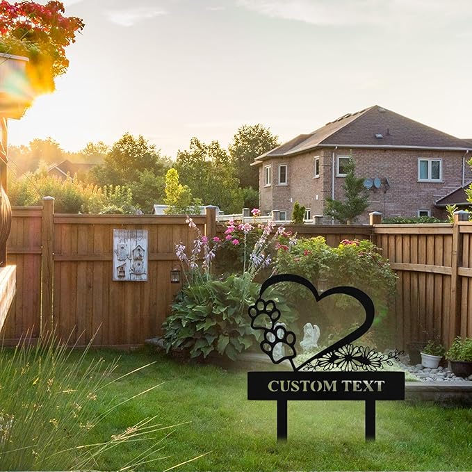 Custom Metal Garden Sign with Stake, Personalized Garden Signs for Outside, Customized Garden Name Signs for Yard Lawn Outdoor Decor Gardening Gifts for Moms Grandmas Gardeners