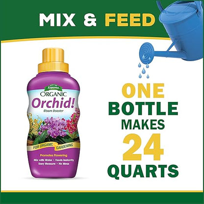 Espoma Organic Orchid! 8-Ounce Concentrated Plant Food – Plant Fertilizer and Bloom Booster for All Orchids and Bromeliads. Ideal for Phalaenopsis, Dendrobium, and Other Types of Orchids. Pack of 2