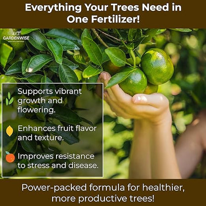 Professional Citrus Fertilizer + Vital Micronutrients; Perfect Balanced NPK for All Citrus; for Indoor and Outdoor Plants; Orange, Lime, Avocado and Lemon Tree Fertilizer (4 QUARTS)