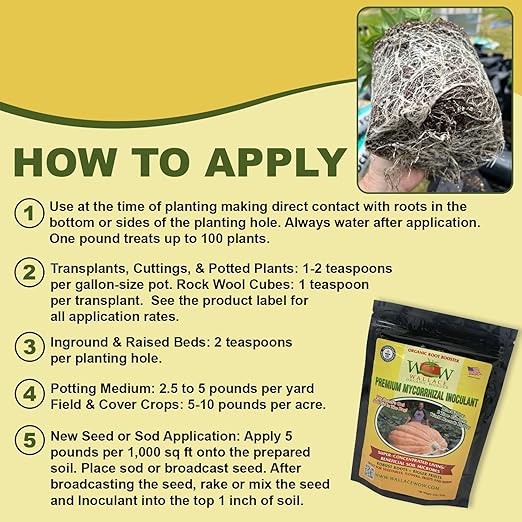 Wallace Organic Wonder Mycorrhizal Inoculant (20 lbs) - Mycorrhizal Fungi - Super Concentrated - Fresh Mycorrhizae for Plants, Garden Soil, & Potting Soil - Organic Root Stimulator for Plant Growth