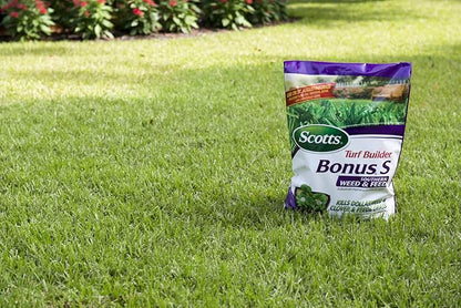 Scotts Turf Builder Bonus S Southern Weed & Feed2, Weed Killer and Lawn Fertilizer, 5,000 sq. ft., 17.24 lbs. (2-Pack)