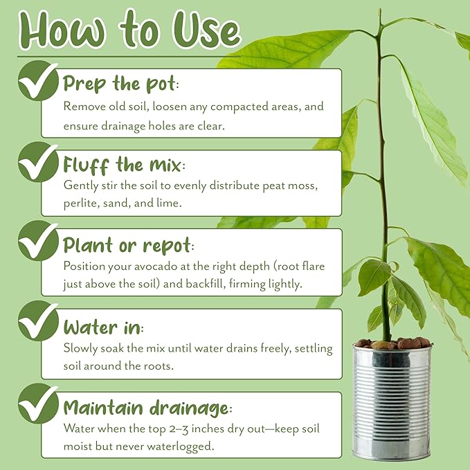 Soil Sunrise Avocado Tree Potting Soil Mix (12 Quarts) for Germinating, Growing and Repotting Avocado Plants