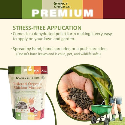 Premium Manure – 15 Lb Pelleted Organic Fertilizer with Natural Performance Enhancers, All-Natural Plant Food Ideal for Vegetables Gardening & Farming USDA