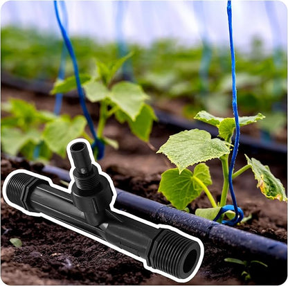 2Pcs 1 Inch Venturi Fertilizer Injector, Black Plastic Irrigation Mixer Tube, Agricultural Water System Device for Garden Farm Lawn