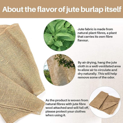 Burlap Fabric Roll - Garden Burlap Fabric Roll 40" X 13 Feet Natural Burlap Material Fabric Roll Trees Fabric Burlap Tree Wrap Outdoor Plant Jute Fabric Burlap Rolls for Crafts Gardening Decor