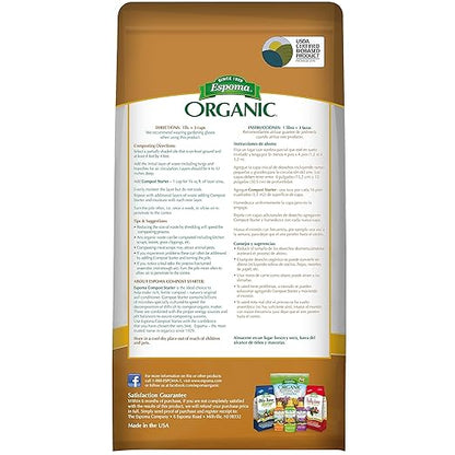 Espoma Organic Compost Starter; All-Natural Composing Aid Helps Break Down Organic Matter to Make Rich Compost for Organic Gardening. 4 lb. Bag; Pack of 1