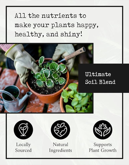 Ultimate Soil Blend, Plant Soil for 6” Pot, Potting Soil for Houseplants, Indoor Plants, and Outdoor Plants, Gardening Supplies, Plant Food, Plant Fertilizer, with Perlite
