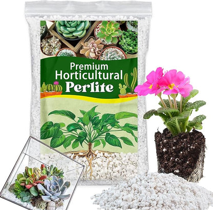 Organic Horticultural Perlite,Natural Perlite Improved Drainage, Ventilation & Root Growth,Perlite Conditioner Potting Mix for Orchids,Succulents,Indoor & Outdoor Plant and Gardening-4QT