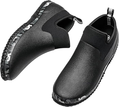 TENGTA Unisex Waterproof Garden Mud Shoes Mens Rubber Gardening Rain Boots for Women Car Wash Footwear