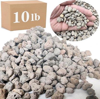 Voulosimi Garden Pumice Rock Horticultural Cactus Bonsai Succulent Soil Additive for Plants, Landscaping, Vase Fillers (3/8 inch, 10 LB)