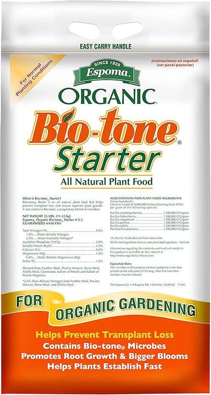 Espoma BTSG25 Granular Bio Tone Starter, 25-Pound