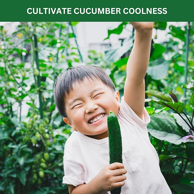 Kids Cucumber Garden Kit – Grow Your Own Cucumbers from Seeds with Greenhouse Germination Domes & Grow Rings, Non-GMO Seeds, BPA-Free | Gardening Gift for Kids & Families, Made in USA