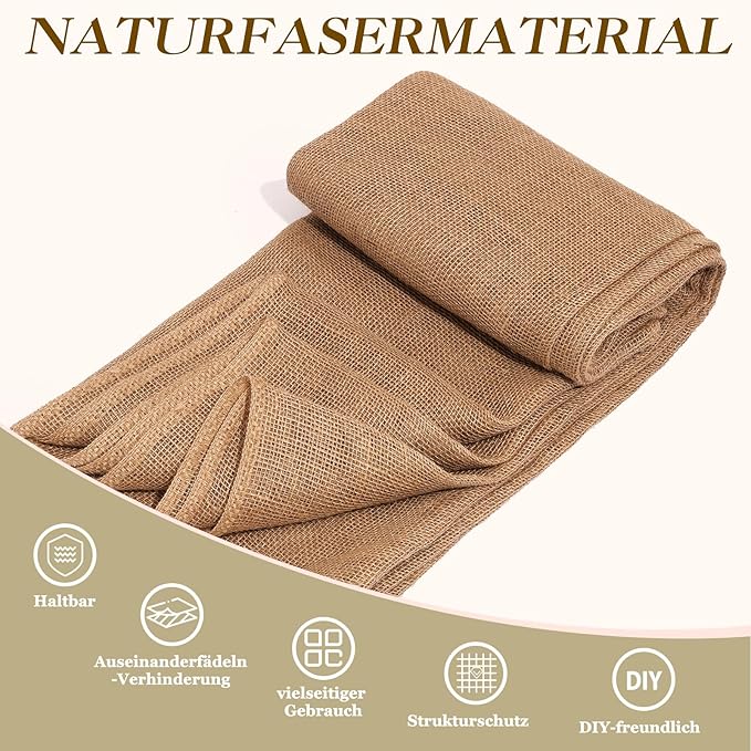 40" x160 Feet Premium Natural Burlap Fabric Roll – Multipurpose for Gardening, Weddings, Crafts & Holiday Decor – Wedding Aisle Runner, Halloween/Christmas Burlap, Weed Barrier & More