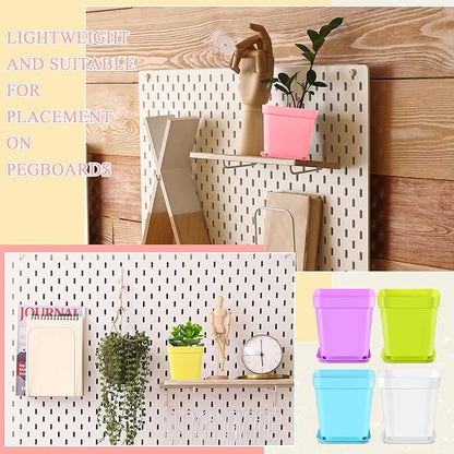 Zubebe 240 Pack Plastic Seedling Pots 3 Inch Flower Pots Small Square Plastic Plant Pots Succulent Planter Nursery Pots with Saucers for Outdoor Indoor Starting Seedlings Garden Room (Colorful)