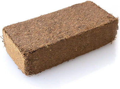 Minute Soil Plus Brick - NPK Amended Compressed Coco Coir Fiber Grow Medium - 1 Brick = 1.5 Gallons of Potting Soil - Gardening, Plants, Flowers, Herbs, Microgreens - Peat Free