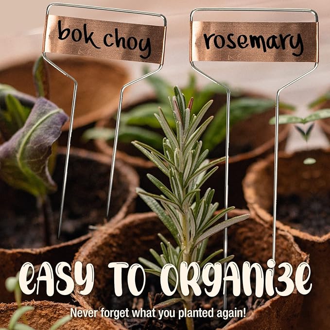 Metal Plant Labels for Garden, Pack of 25 pcs Waterproof Markers Excellent for Outdoor Use, 10"