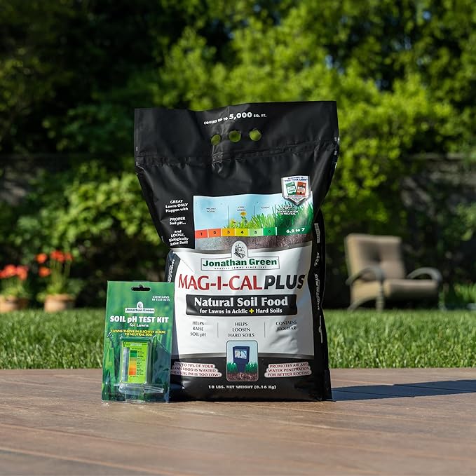 Jonathan Green (11355) Mag-I-Cal Plus Soil Food for Lawns in Acidic & Hard Soils - Soil Amendment for Grass (15,000 Sq. Ft.)