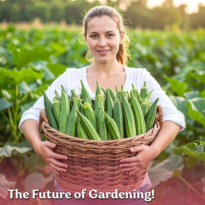 KVITER 125 Clemson Spineless 80 Okra Seeds for Planting (Abelmoschus esculentus) – Heirloom & Organic Okra, Spineless Pods, Heavy Yields – Vegetable Seeds to Plant in Outdoor Garden