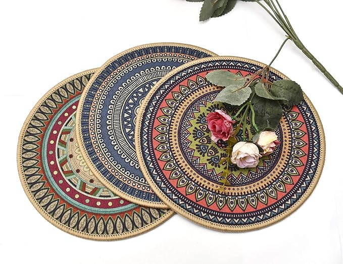K KILIPES 6pcs 8.5" Round Plant Coaster Mat for Gardening Indoor Outdoor Flower Pots Pad Non Slip Plant Mats for House Plants