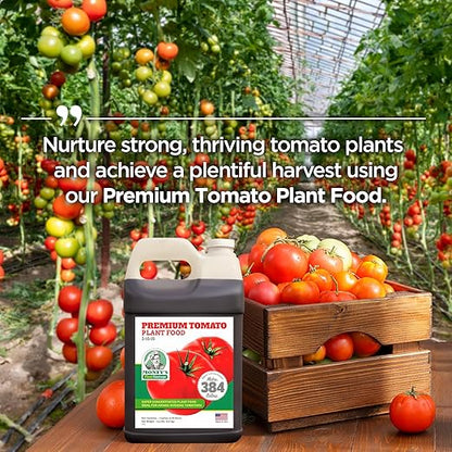 PlantVantage Concentrated Tomato Plant Food – Liquid Fertilizer with Humic Acid & Zinc, Liquid Plant Food Supporting Strong Roots, Bigger Blooms & Higher Yields, Easy Root Feed or Foliar Spray – 1 Gal