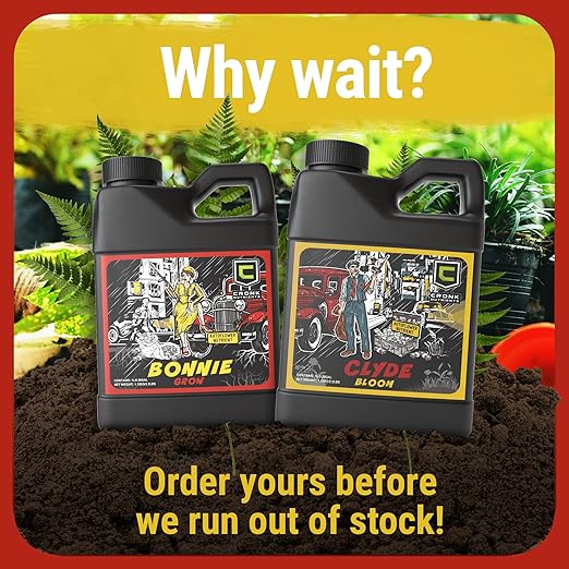 Cronk Nutrients Bonnie & Clyde Autoflower Nutrients Bloom and Grow – Yield Increasing Autoflower Plants Nutrient Kit – Easy to Use Plant Food – Optimal Formula for Optimal Results, 500mL