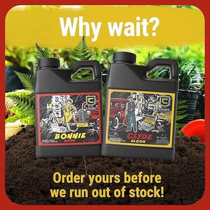Cronk Nutrients Bonnie & Clyde Autoflower Nutrients Bloom and Grow – Yield Increasing Autoflower Plants Nutrient Kit – Easy to Use Plant Food – Optimal Formula for Optimal Results, 500mL
