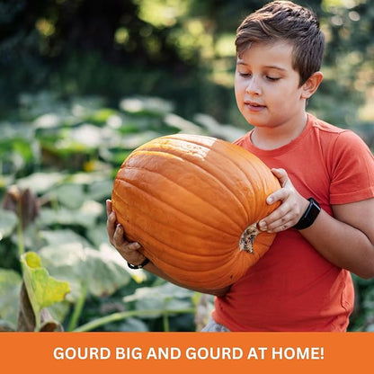 Kids Pumpkin Garden Kit – Grow Your Own Pumpkins from Seeds with Greenhouse Germination Domes & Grow Rings, Non-GMO Seeds, BPA-Free | Gardening Gift for Kids & Families, Made in USA