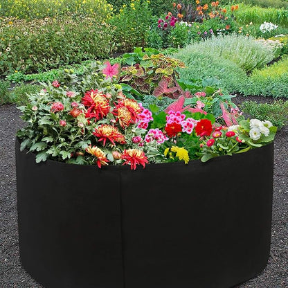 Firlar 2 Pack Raised Garden Bed, Fabric Raised Planting Bed, 100 Gallon Breathable Garden Grow Bags Round Planter Box for Herb, Flowers and Vegetables, 38 x 20 inch