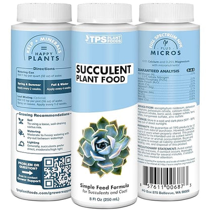 Succulent Plant Food – Gentle Liquid Fertilizer for Succulents & Cactus, 1 Gallon