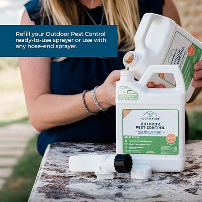 Wondercide - Outdoor Pest Control Spray Concentrate with Natural Essential Oils - Mosquito, Ant, Roach, and Insect Killer, Treatment, and Repellent - Safe Around Pets, Plants, Kids - 16 oz (Pack of 2)