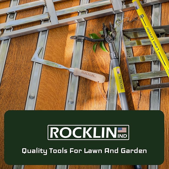 Rocklin™ Lawn Leveling Rake | Stainless Steel Surface Leveling Tool | Level Soil or Dirt Ground Surfaces Easily | 30” x 10” Ground Plate | 78” Extra Long Handle