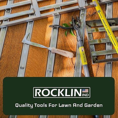 Rocklin™ Lawn Leveling Rake |Stainless Steel Surface Leveling Tool | Level Soil or Dirt Ground Surfaces Easily | 48” x 10” Ground Plate | 78” Extra Long Handle