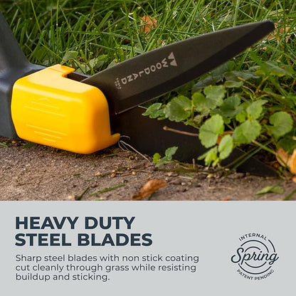 Woodland Tools Heavy Duty Rotating Grass Shears – 180 Degree Pivoting Head, Non Stick Steel Blades, Ergonomic Grip, Manual Grass Clippers for Trimming Around Beds, Walkways, and Edges