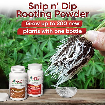 Hormex Rooting Powder #8,#16 (0.80-1.60% IBA) for Hardwood Plants, Trees & Shrubs - High Strength Root Powder, Root Stimulator for Plants, Rooting Hormone for Cuttings, Cloning, & Propagation (2 Pack)