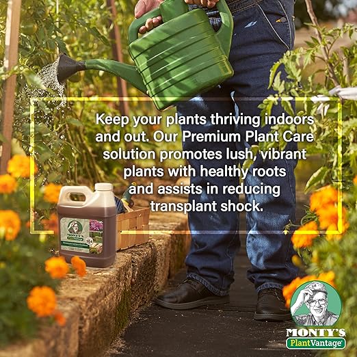 PlantVantage Premium Indoor/Outdoor Plant Food - NPK Fertilizer (4-15-12) with Zinc and Iron for House Plant, Trees and Vegetables - Indoor and Outdoor Plant Liquid Fertilizer - Easy Root Feed - 32oz