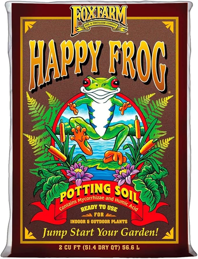 FoxFarm Happy Frog 2 Cu.ft Potting Soil + Ocean Forest 12qt Potting Soil - for Nurturing Plants and Healthy Growth
