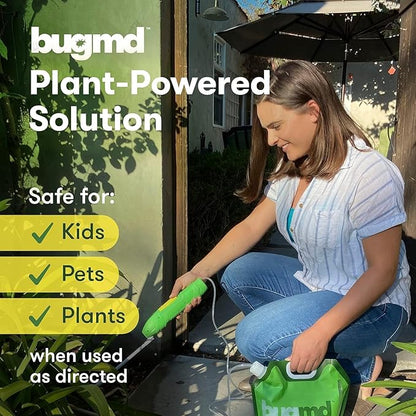 BugMD Pest Blaster Kit - Rechargeable Power Sprayer (Batteries Included), 4-Pack Pest Control Essential Oil Concentrates for Indoor & Outdoor Use - Plant-Powered Ant, Roach, Spider & Insect Killer