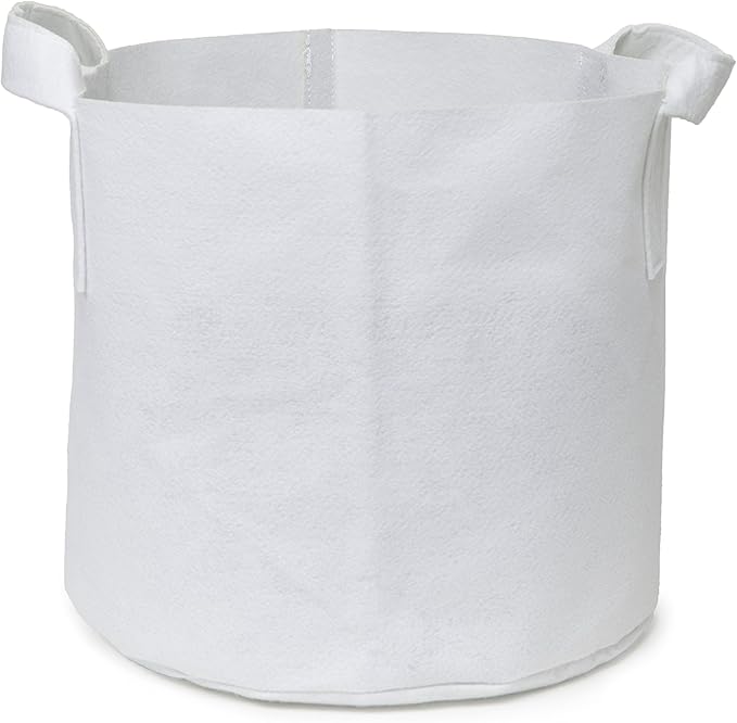 247Garden 5-Pack 20 Gallon Grow Bags/Aeration Fabric Pots w/Handles (260GSM, White, 16H x 19D)