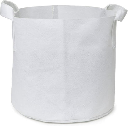 247Garden 5-Pack 2-Gallon Aeration Fabric Pot/Plant Grow Bag w/Handles (260 GSM, White, 7.5H x 8.5D)