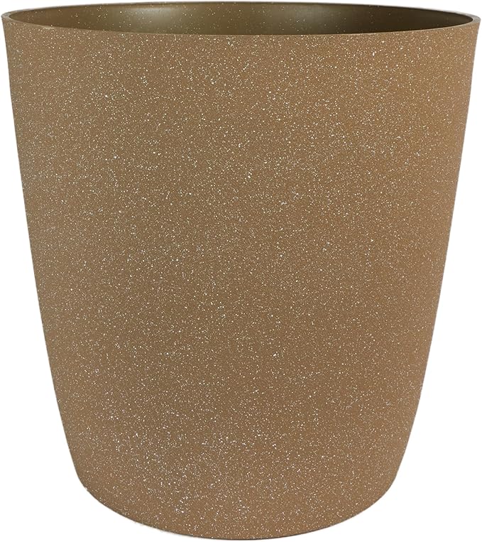 The HC Companies Santa Fe Round Self-Watering Pot - Lightweight Plastic Planter for Herbs & More - Durable Plant Pots for Indoor Plants & Outdoor Plants (12" Cavern Clay, Pack of 1)