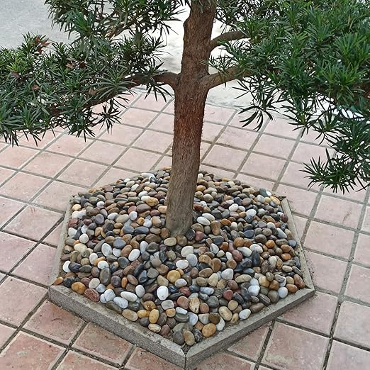 40lbs Large River Rocks for Landscaping, 3-4" Decorative Pebbles for Garden Design, Hand-Picked Smooth Stones for Fish Tank, Flower Pots, Indoor Water Fountains, Pathways, Backyard, Mixed Color