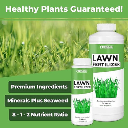 TPS NUTRIENTS Lawn Fertilizer for All Grass and Lawn Types, Liquid Plant Food, 32 oz (1 Quart)