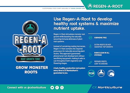 Regen-A-Root 1 Liter | Hormone-Free Root Stimulator for Plants | Promotes Explosive Root Growth in Vegetative & Flowering Stages | Hydroponic, Soil & Coco Compatible (0-0-1)