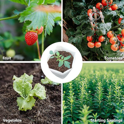 Belit Large Non-Woven Plant Nursery Bags, 25 Pcs Grow Bags Seedling Pots Container for Tree,Vegetable, Flower, Plant Grow (13.2"x15")