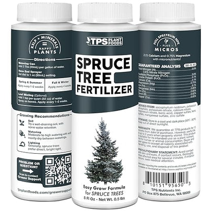 Spruce Tree Fertilizer for Spruce Trees, Great for White Spruce, Blue Spruce, and Norway Spruce, Liquid Fertilizer by TPS Plant Foods, 1 Gallon (128 oz)