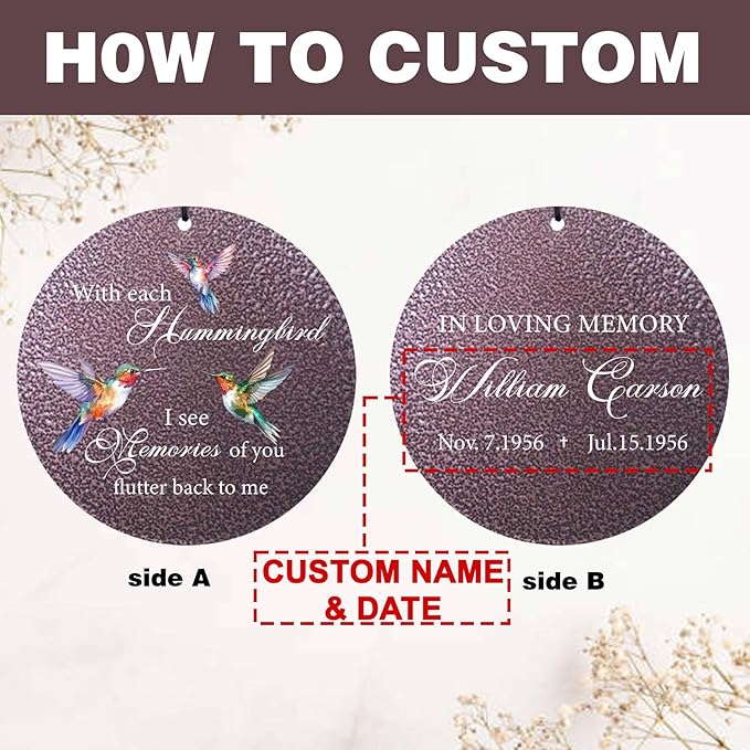 ASTARIN Personalized Memorial Wind Chime for Loss of Loved One 30/36/45 inch, Sympathy Deep Tone Wind Chimes for Mom Dad/Mother Father, Remembrance Gifts for Grief Condolence Funeral, Produced in USA