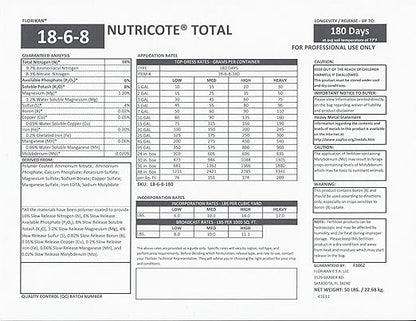 Nutricote 18-6-8 Slow-Release Orchid Fertilizer 15 oz – 180-Day All-Purpose