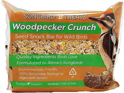 Wildlife Sciences Songbird Treats Seed Cake Variety 4 Pack | Large Seed Cakes for Wild Birds | 1.5-2 lb Each